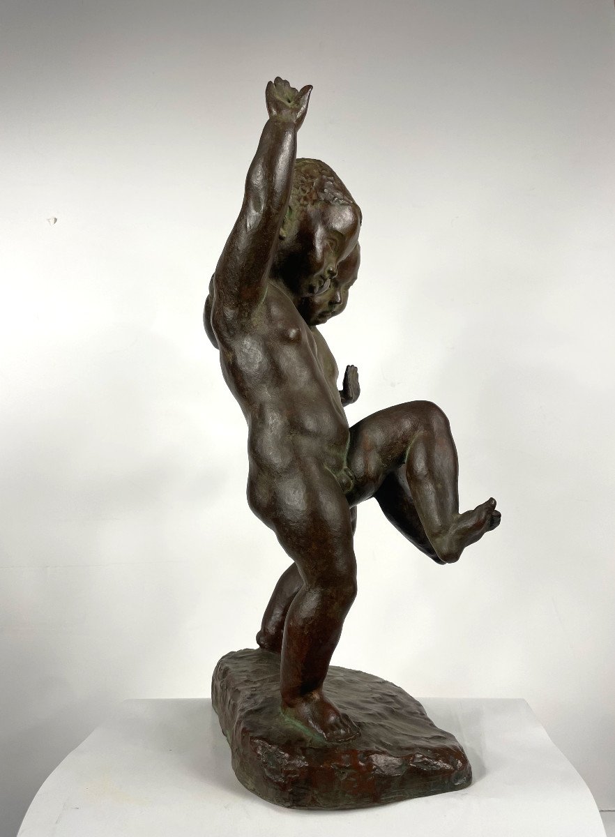 The Twins - Bronze 1930 - 53 Cm - By Ariichi Yamahata-photo-3