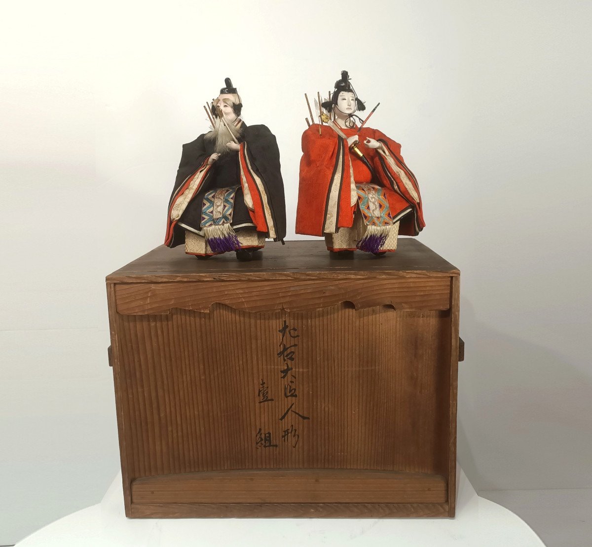 Deux poup&eacute;es samourai et shogun - hina matsuri - Japon 1930-50