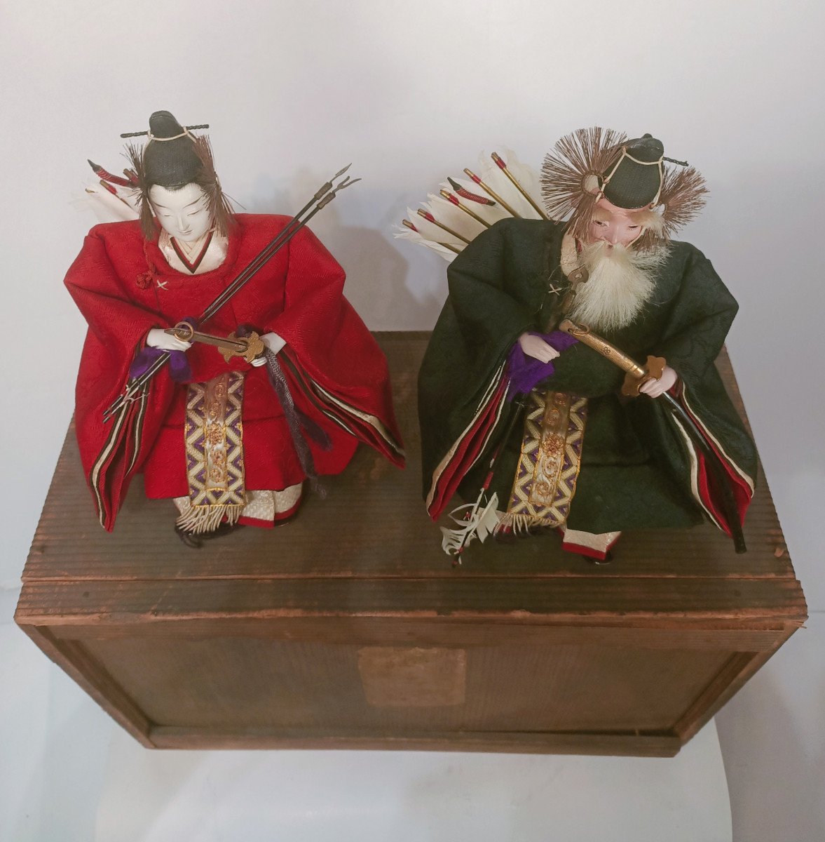 Two Samurai Dolls - Hina Matsuri - Japan 1930-50 - N°2-photo-1