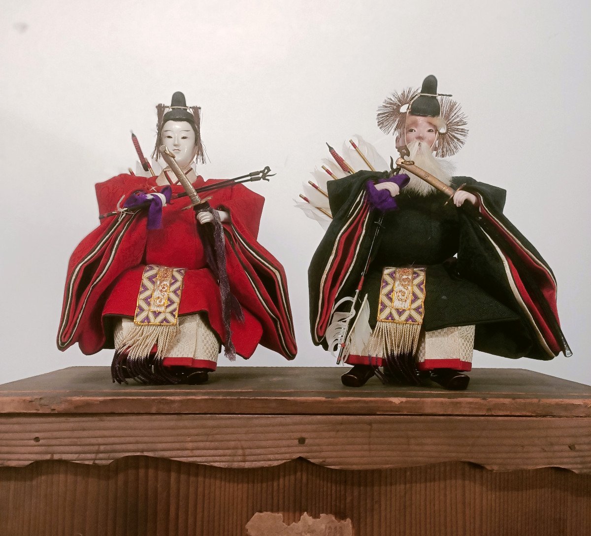 Two Samurai Dolls - Hina Matsuri - Japan 1930-50 - N°2-photo-2