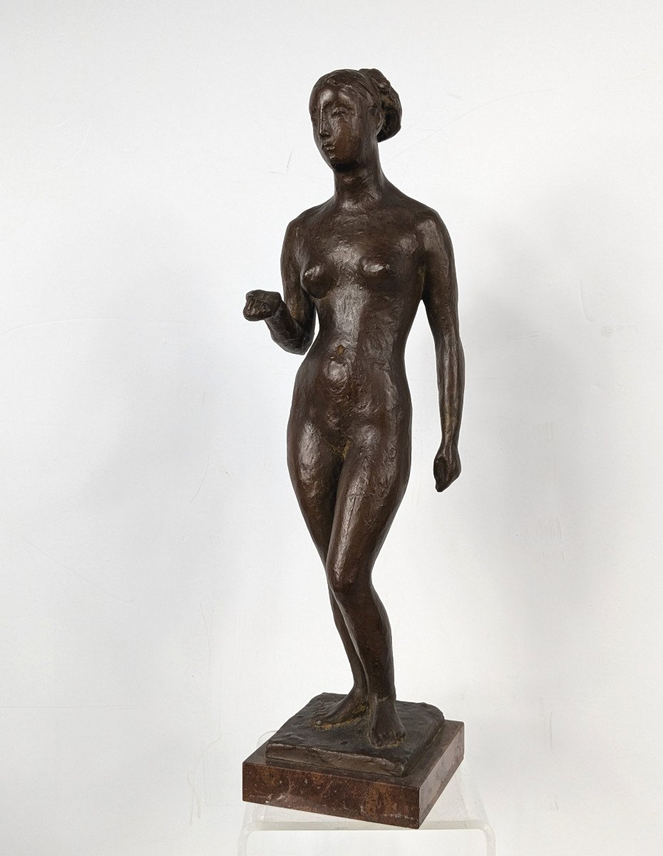 The Indifferent One - Bronze Nude Circa 1950-photo-3