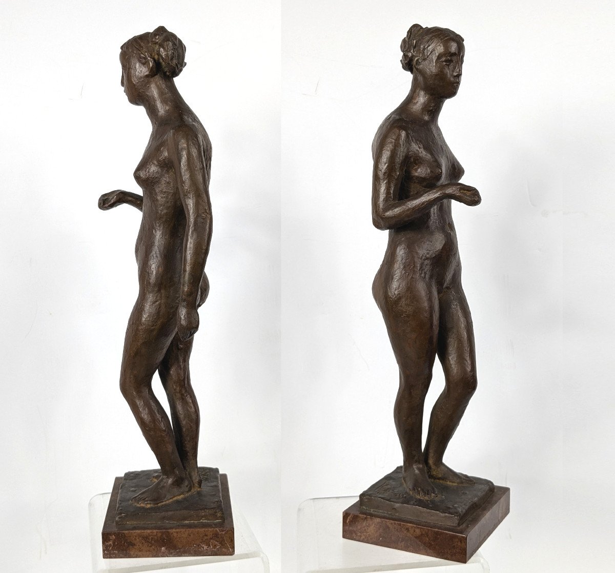 The Indifferent One - Bronze Nude Circa 1950-photo-3