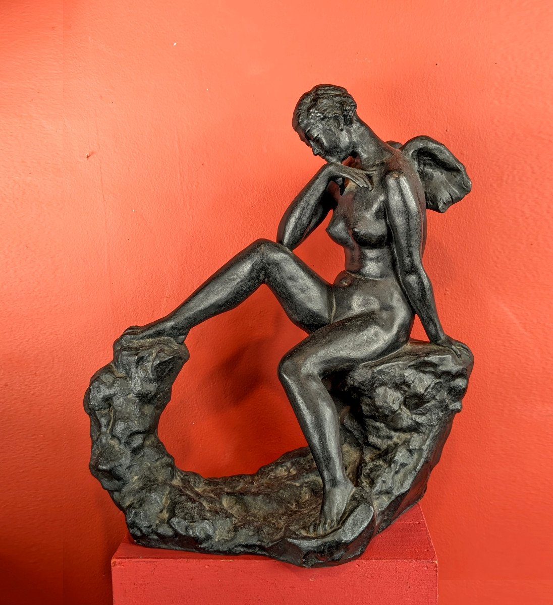 An Angel Woman - Nude Bronze Circa 1960 By Tenkō Fujino 1903 - 1974