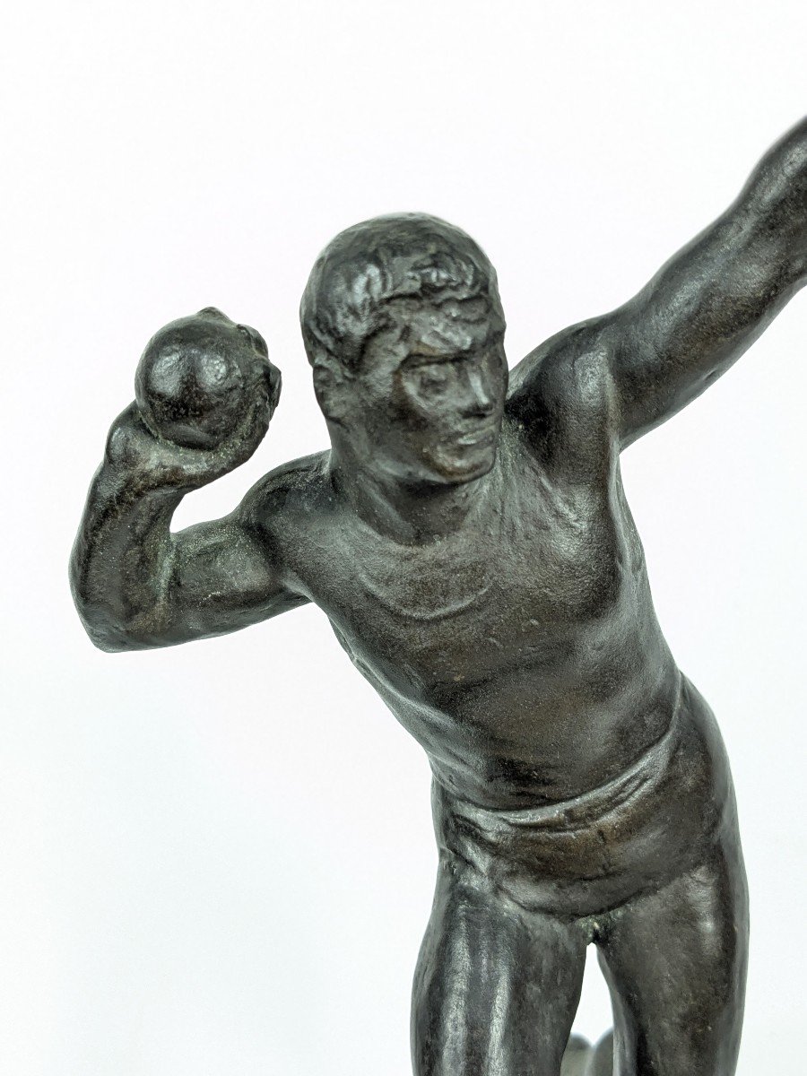 Shot Putter - Art Deco Bronze - Athletics-photo-2