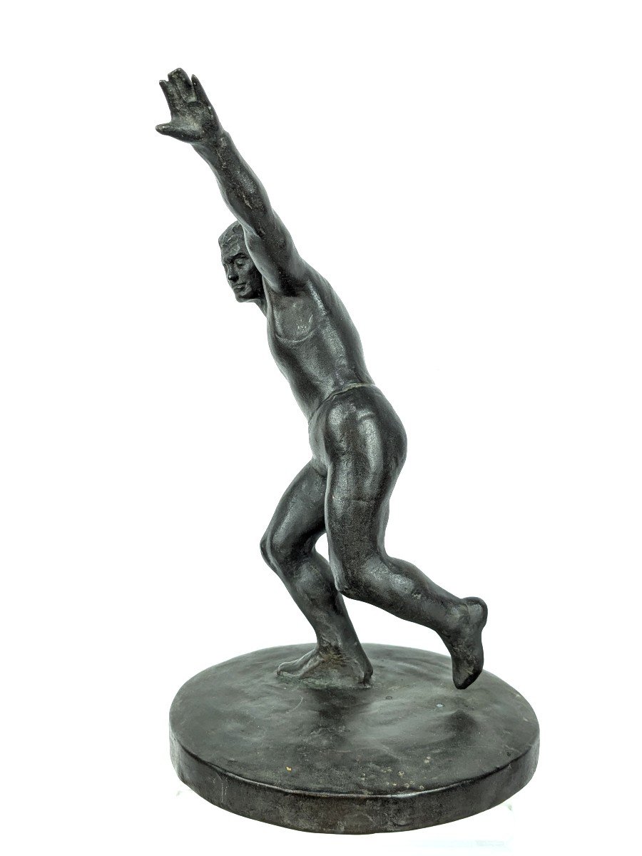 Lanceur de poids - bronze Art D&eacute;co - Athl&eacute;tisme -photo-4