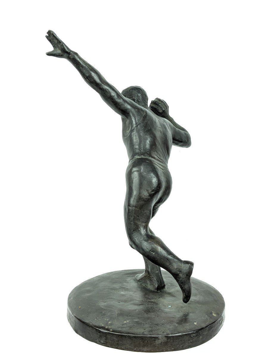 Lanceur de poids - bronze Art D&eacute;co - Athl&eacute;tisme -photo-1