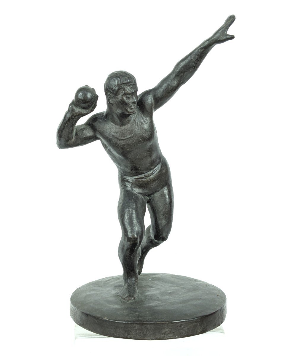 Lanceur de poids - bronze Art D&eacute;co - Athl&eacute;tisme 