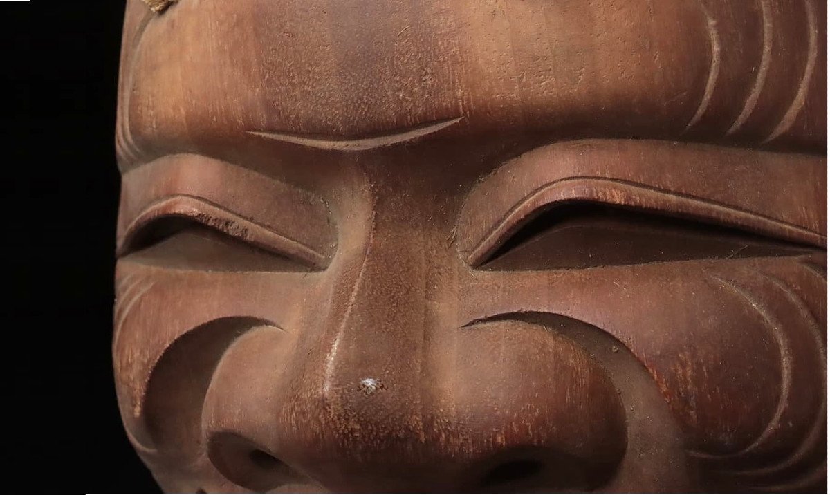 Masque de th&eacute;&acirc;tre Noh - Japon 1950-photo-4