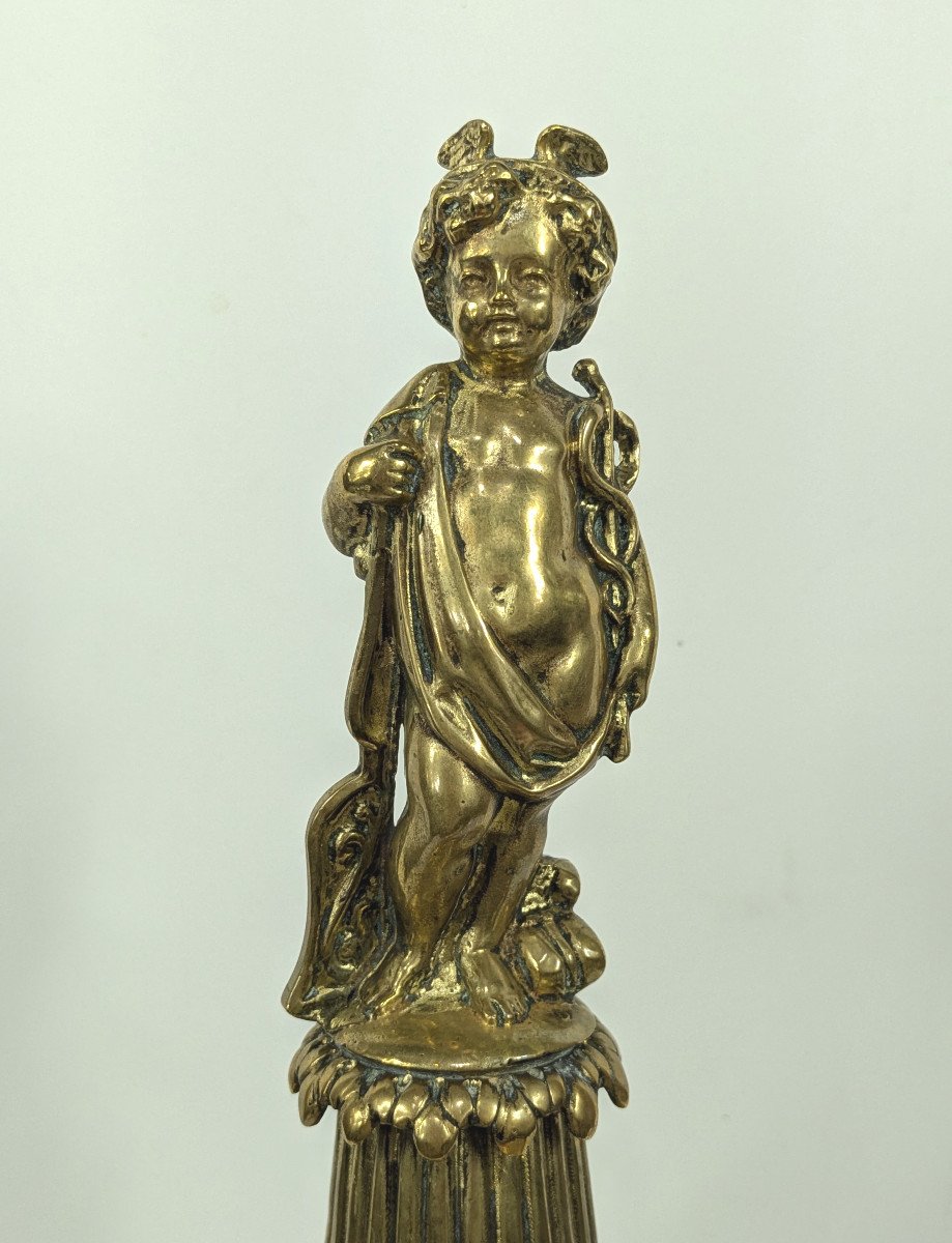 Mercury Child - Late 18th Century Subject - Brass-photo-2