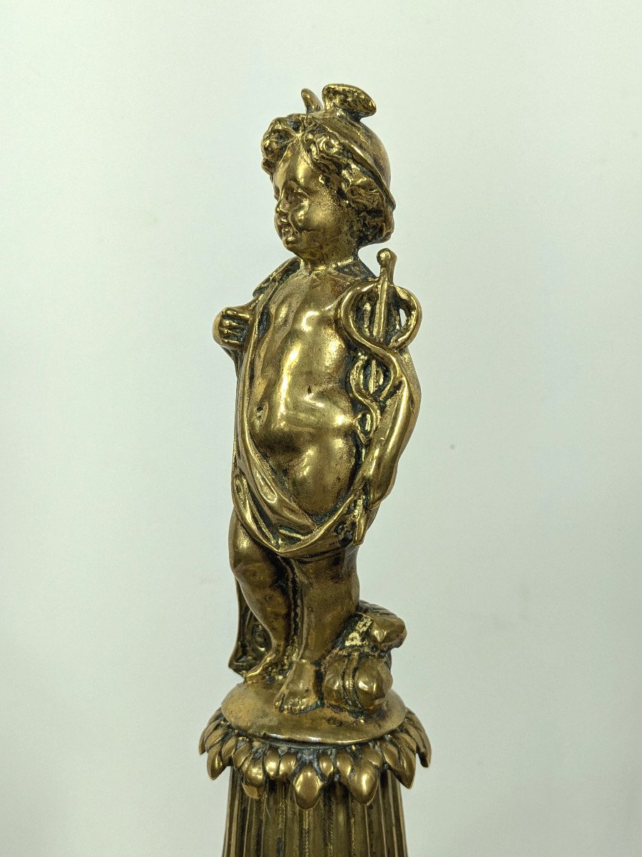 Mercury Child - Late 18th Century Subject - Brass-photo-4