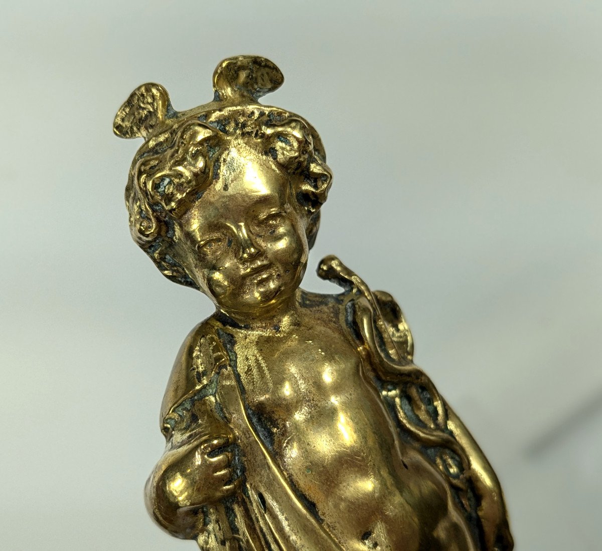 Mercury Child - Late 18th Century Subject - Brass-photo-4