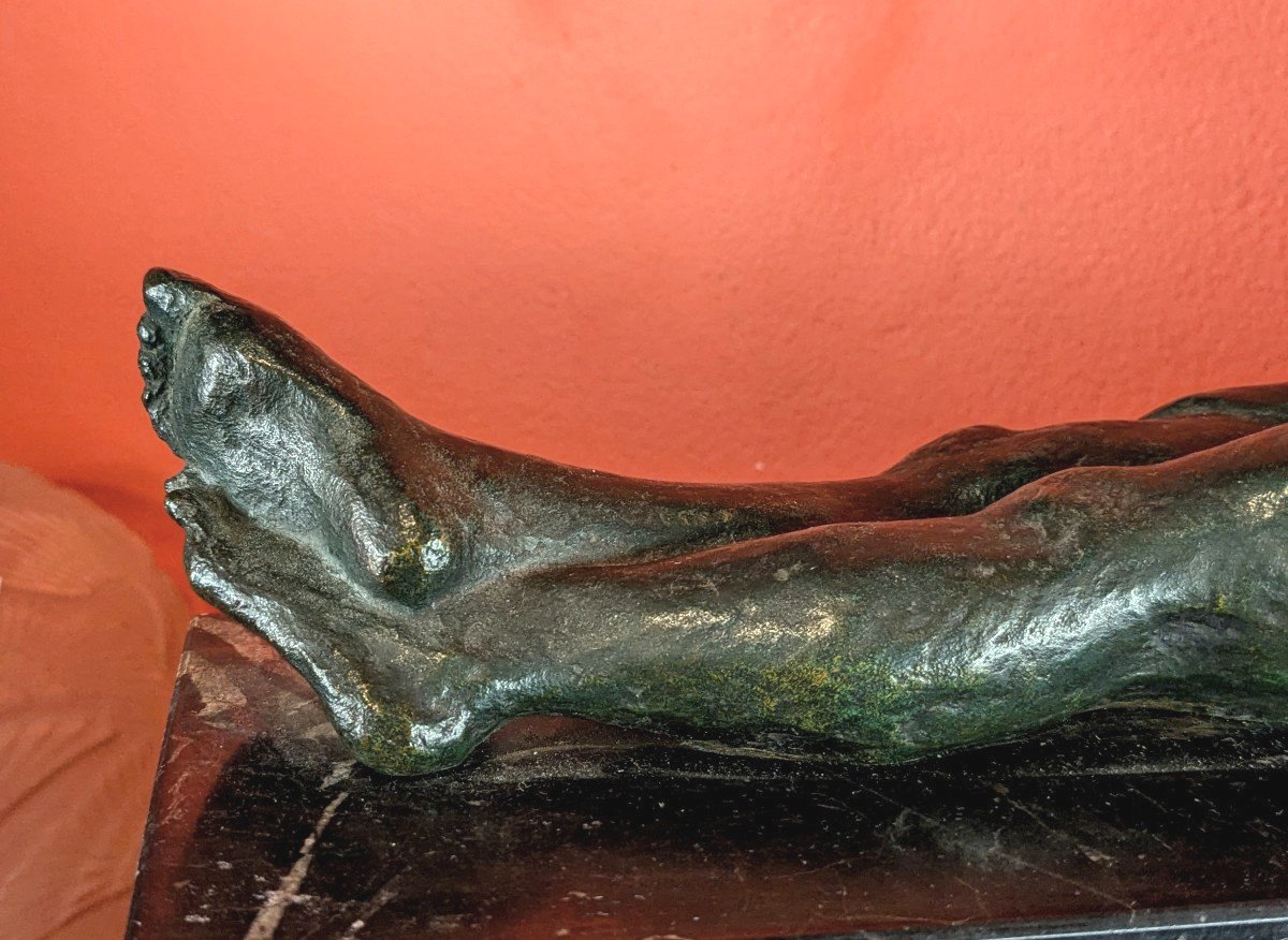 The Indifferent - Bronze Nude By Hiroyuki Watanabe - Japan Circa 1930-40-photo-6