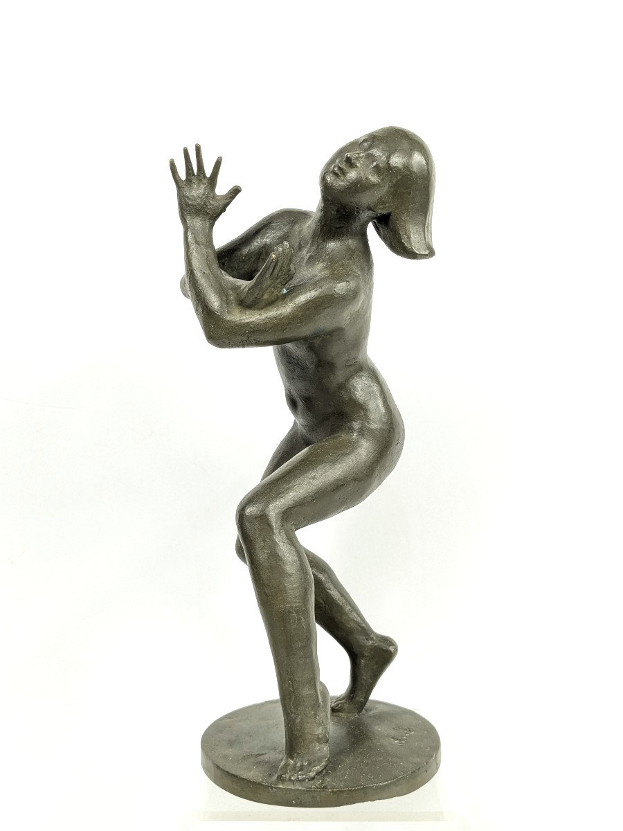 La Danse du Paradis - bronze circa 1950-60 - Hiroaki TATENO (1916-2005)-photo-3