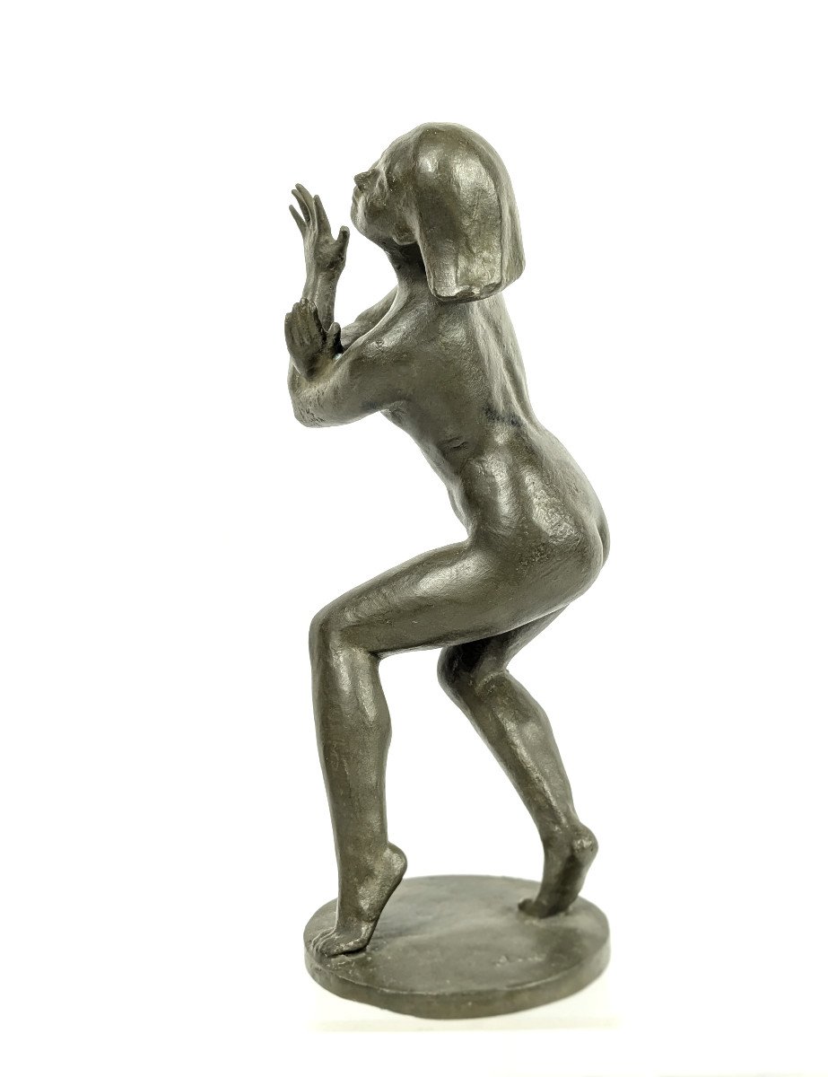 La Danse du Paradis - bronze circa 1950-60 - Hiroaki TATENO (1916-2005)-photo-4