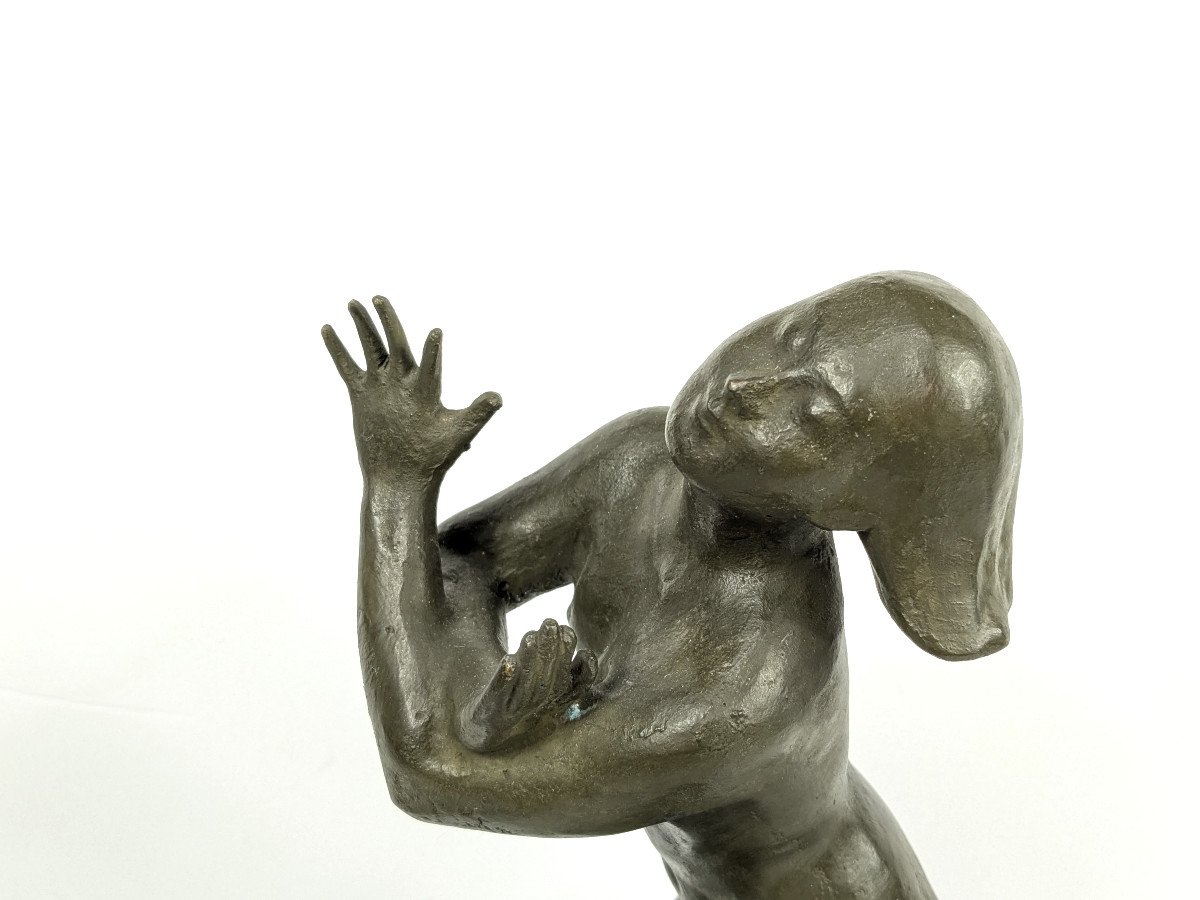 La Danse du Paradis - bronze circa 1950-60 - Hiroaki TATENO (1916-2005)-photo-4