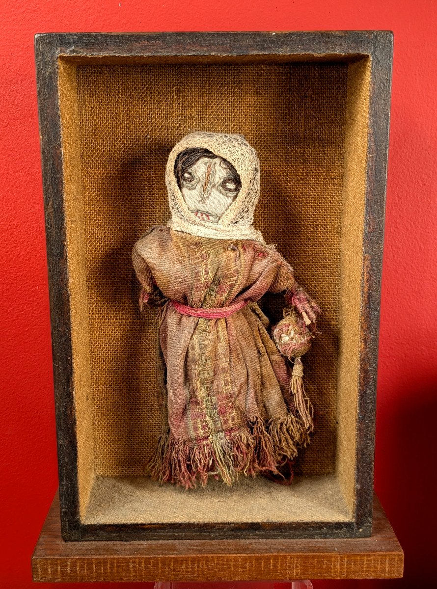 Two Chançay Peru Funeral Dolls - Former C. Bernard Collection-photo-2