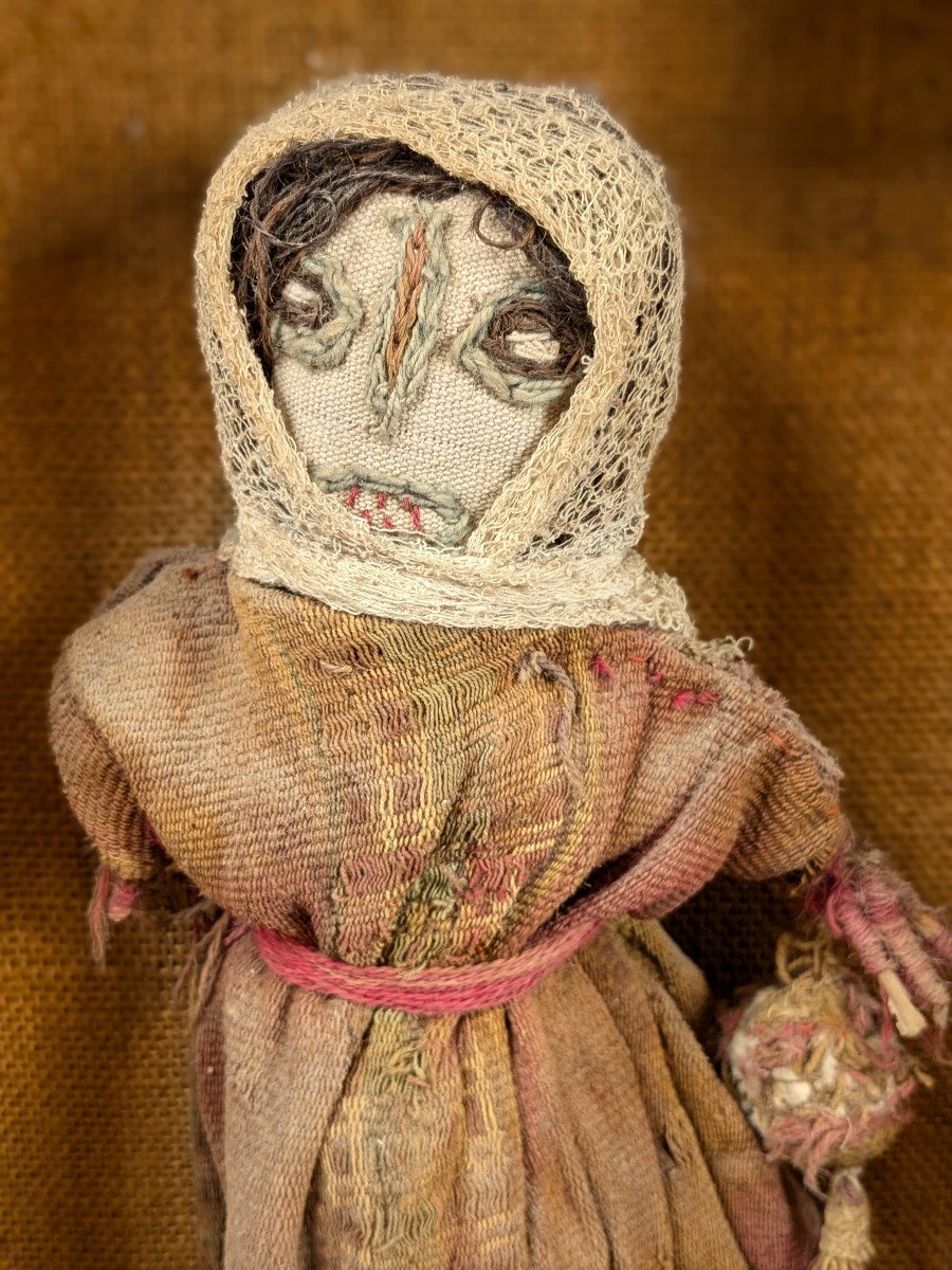 Two Chançay Peru Funeral Dolls - Former C. Bernard Collection-photo-1