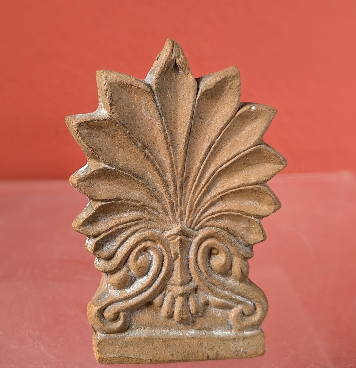 Two Miniature Acroteria Or Antefixes - 19th Century Grand Tour Terracotta-photo-4