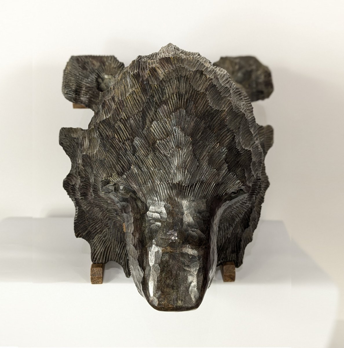 Growing Bear Head - Ainu Work Circa 1960 -70 - Japan-photo-1