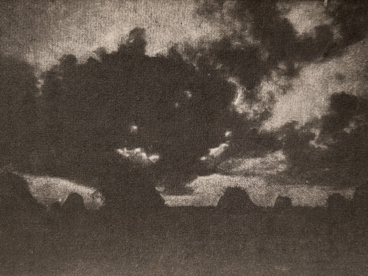 Photographie pictorialiste , nuages et meules de foin - vers 1900 - n°11-photo-2