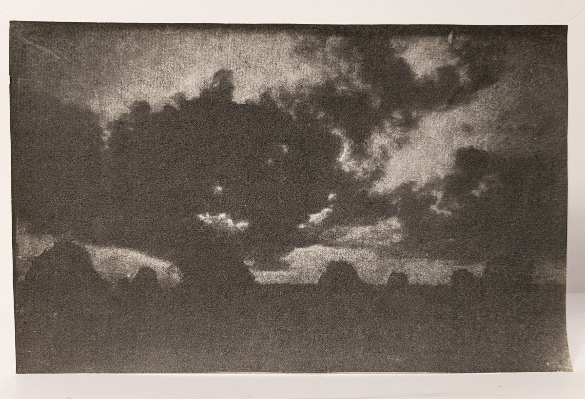 Photographie pictorialiste , nuages et meules de foin - vers 1900 - n°11