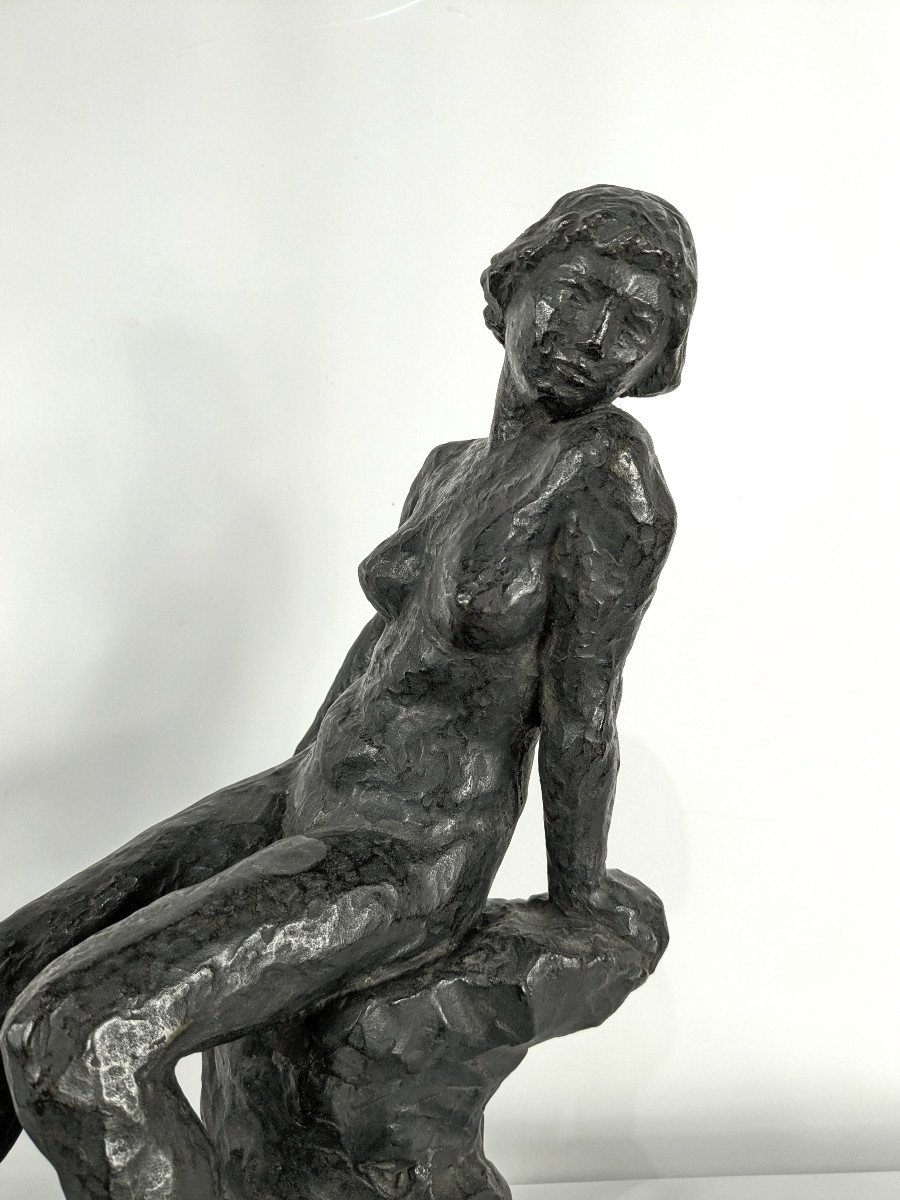 Sleeping Nude - Bronze 1954 By Takashi Mine 1913-2003-photo-2