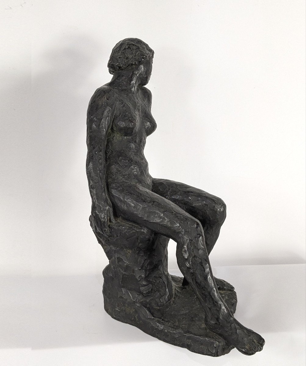 Sleeping Nude - Bronze 1954 By Takashi Mine 1913-2003-photo-2