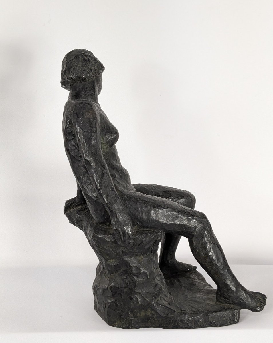 Sleeping Nude - Bronze 1954 By Takashi Mine 1913-2003-photo-3