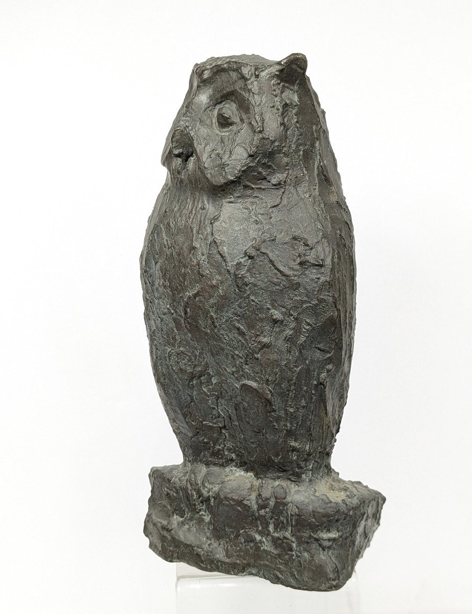 Bronze Owl, Circa 1960-70-photo-3