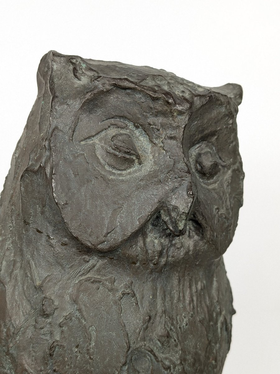 Bronze Owl, Circa 1960-70-photo-1