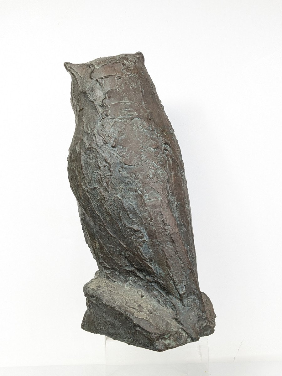 Bronze Owl, Circa 1960-70-photo-3