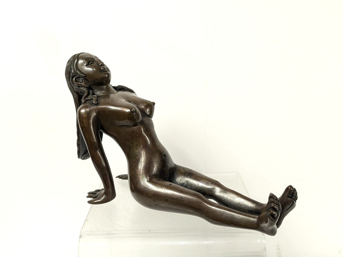 Small Nude - Erotic Bronze India 20th Century. #706 -photo-3