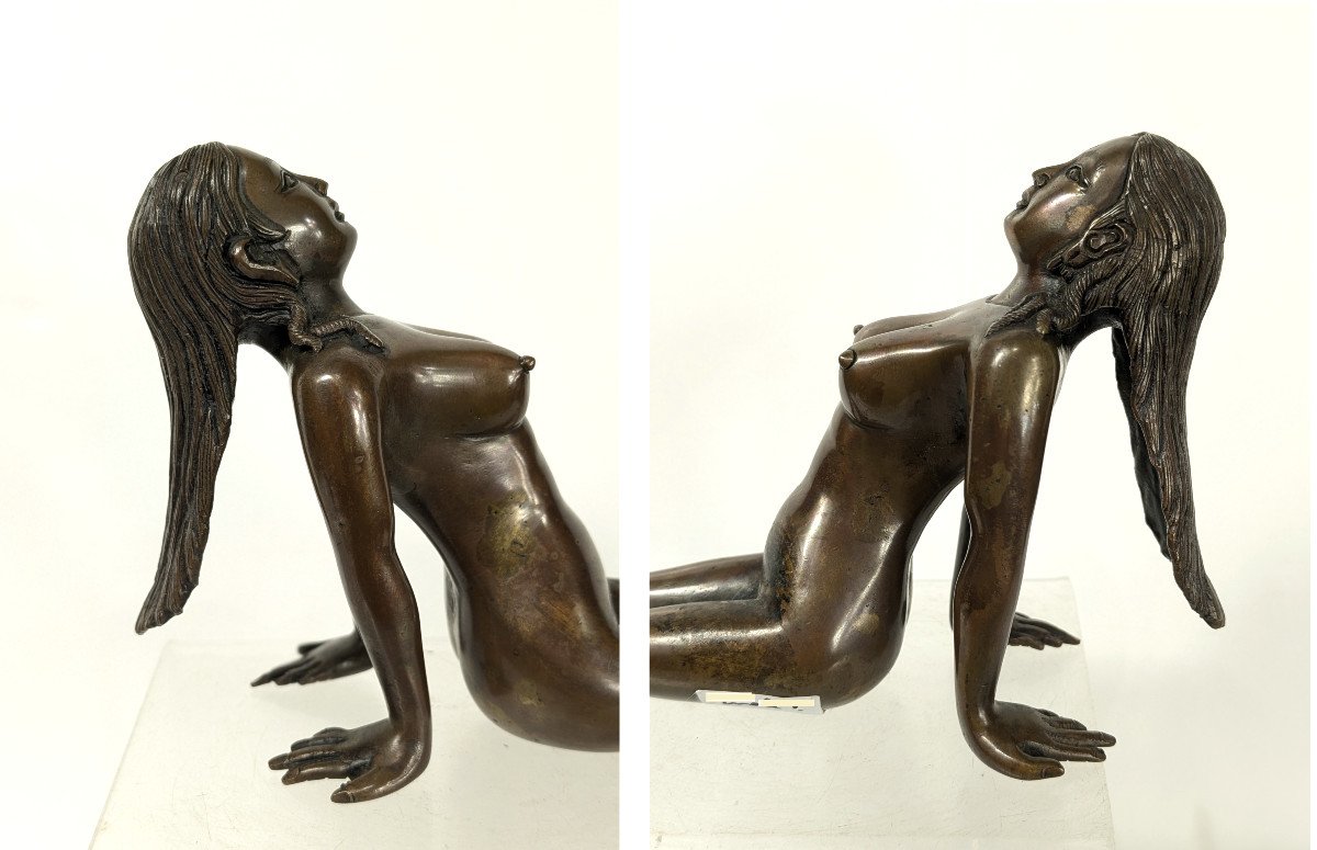 Small Nude - Erotic Bronze India 20th Century. #706 -photo-1