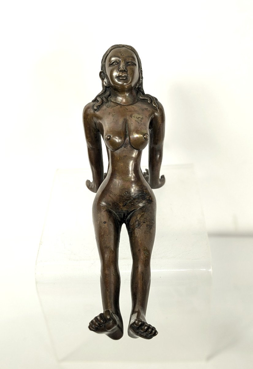 Small Nude - Erotic Bronze India 20th Century. #706 -photo-4