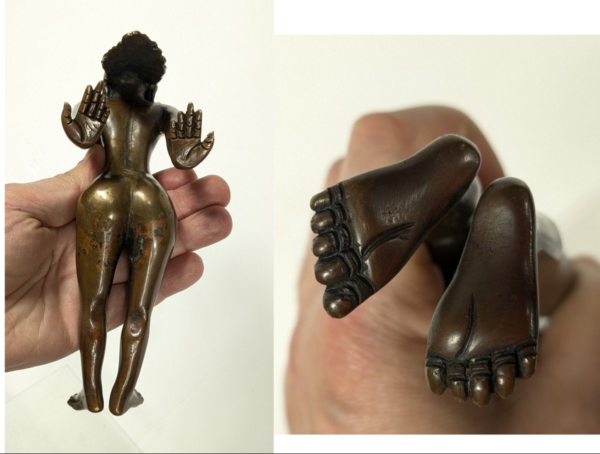 Small Nude - Erotic Bronze India 20th Century. #706 -photo-7