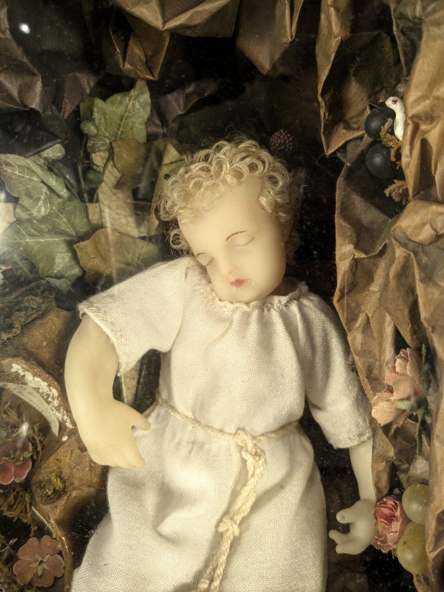 Baby Jesus In Wax - Work Of Carmelites, Late 19th Century-photo-4