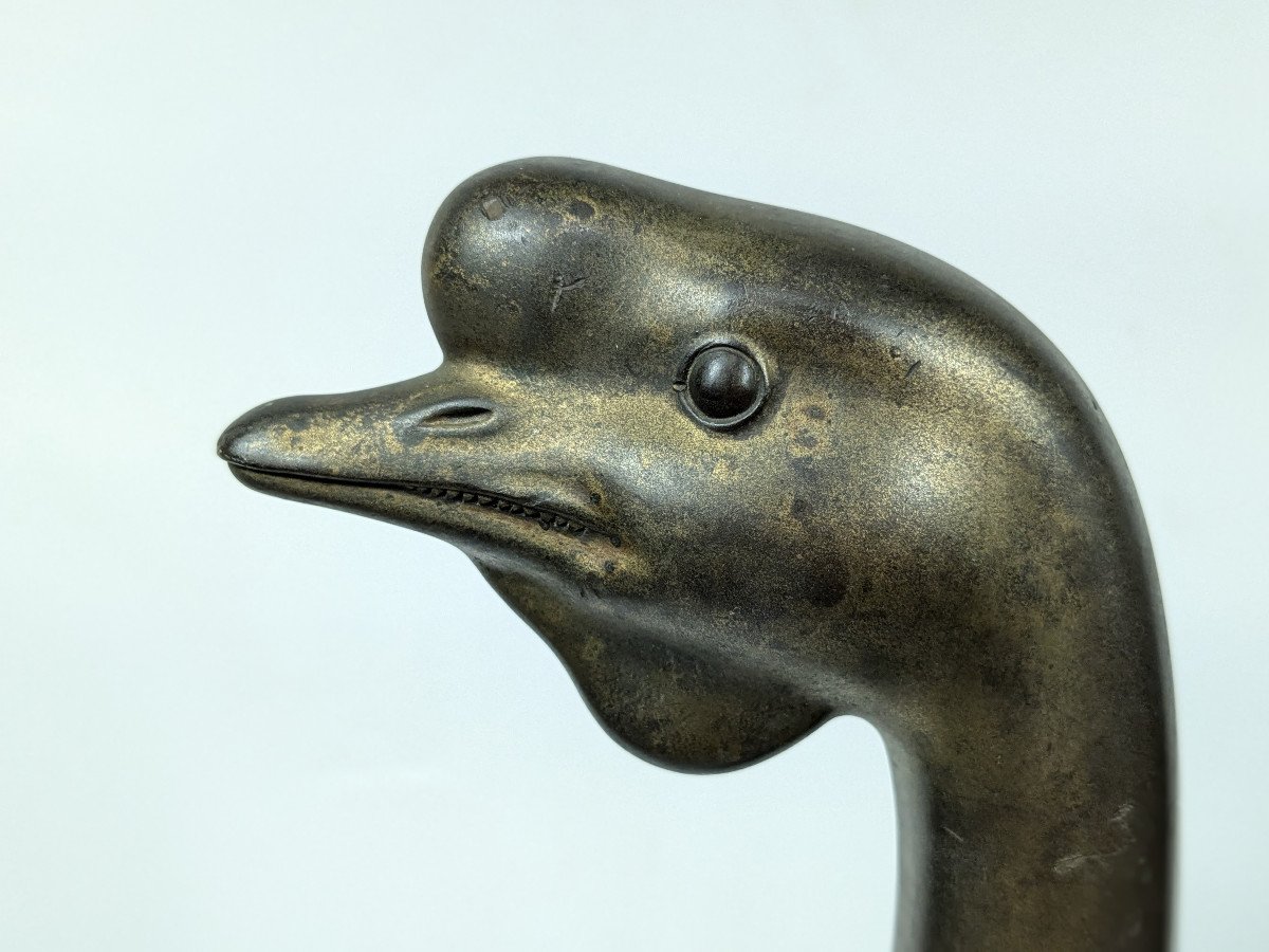 A Chinese Goose - Bronze 1930-50 Japan-photo-3