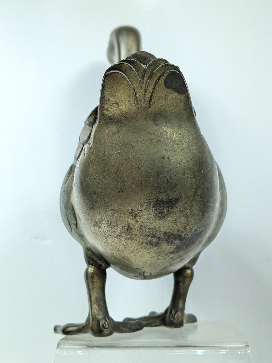 A Chinese Goose - Bronze 1930-50 Japan-photo-5