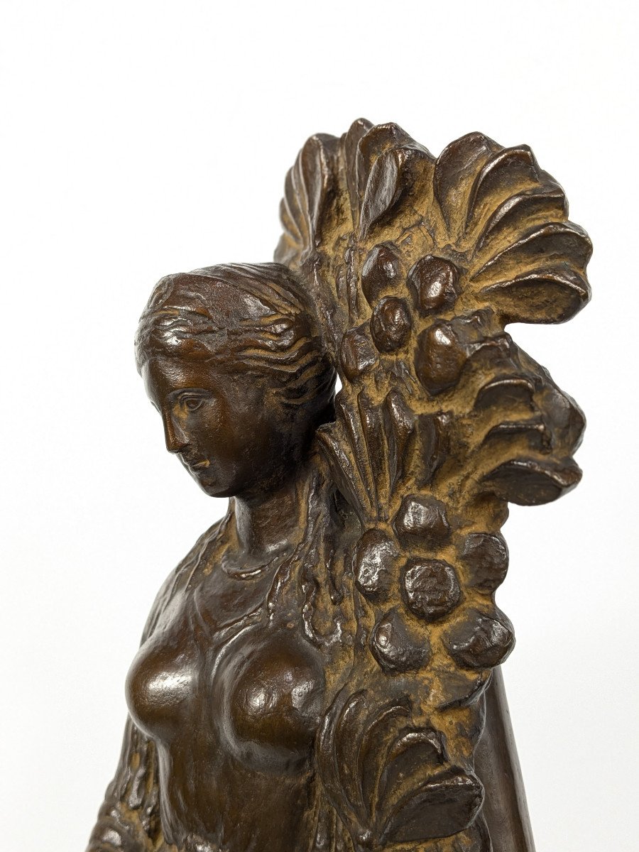 The Goddess Flora Bronze Dated 1956 #616-photo-3