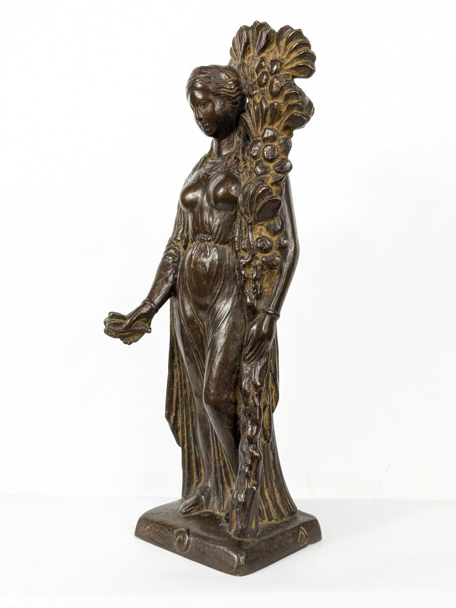 The Goddess Flora Bronze Dated 1956 #616-photo-2