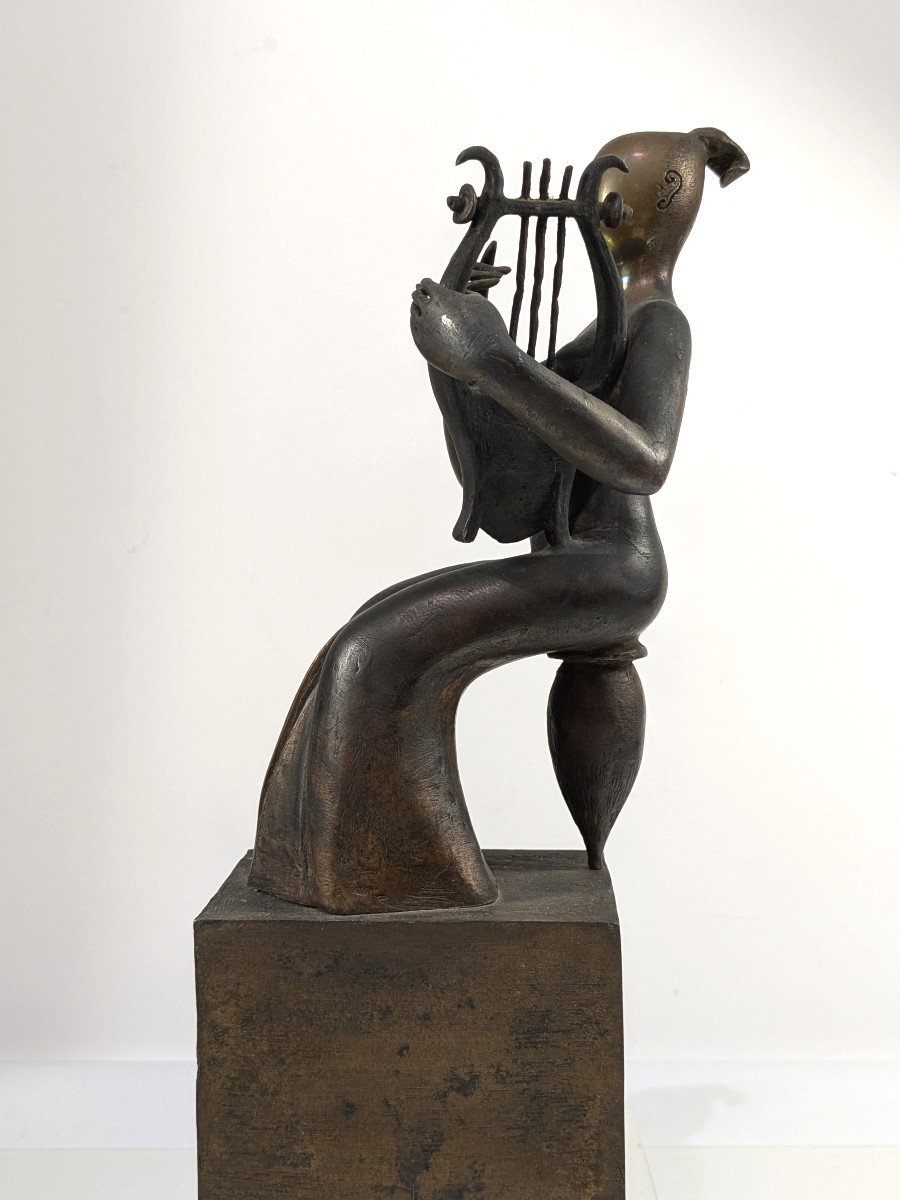 A Strange Harpist - Bronze 1992 - Japan-photo-2