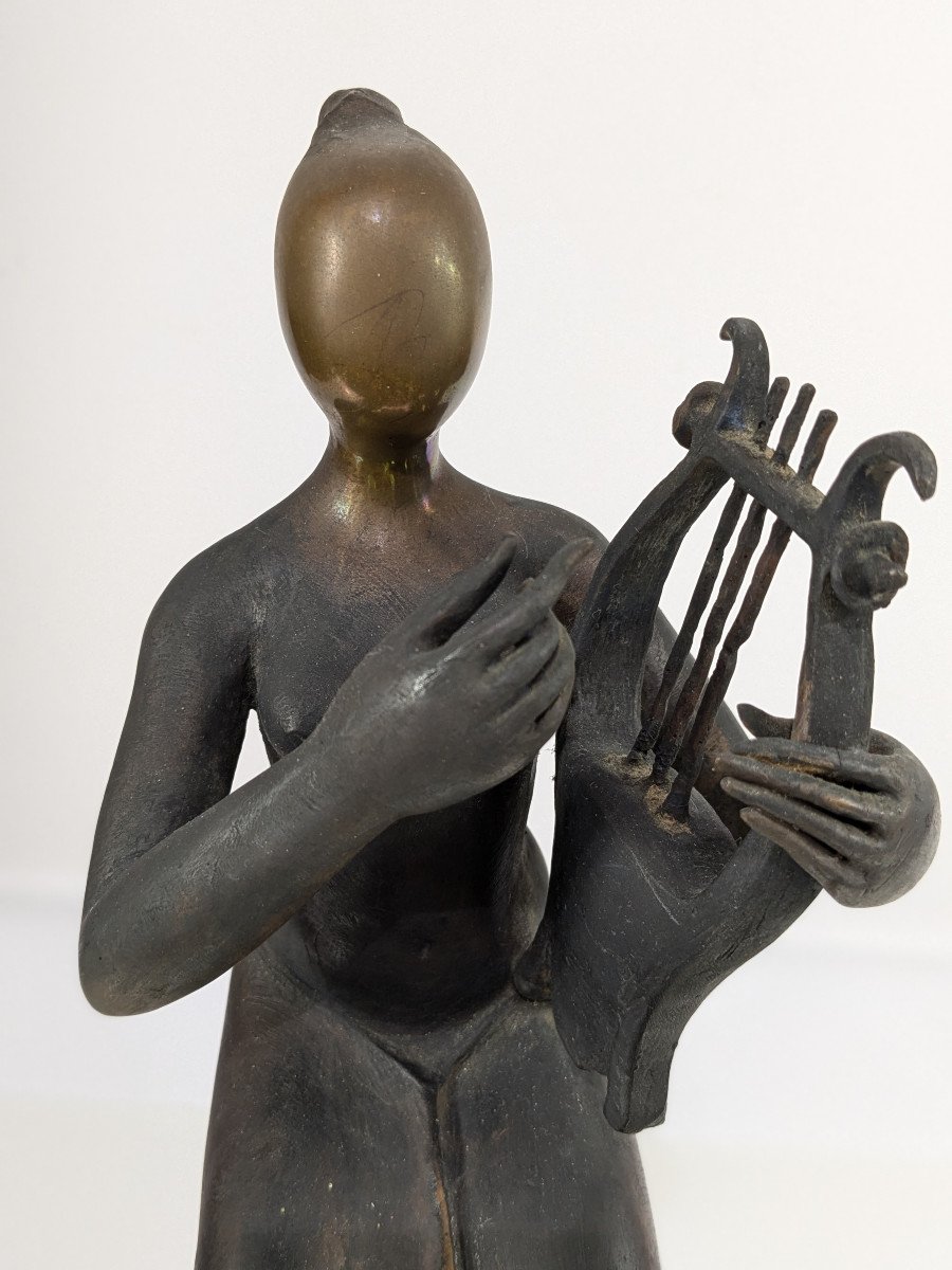 A Strange Harpist - Bronze 1992 - Japan-photo-4