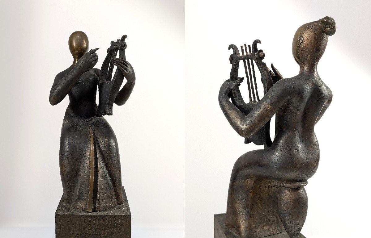 A Strange Harpist - Bronze 1992 - Japan-photo-1