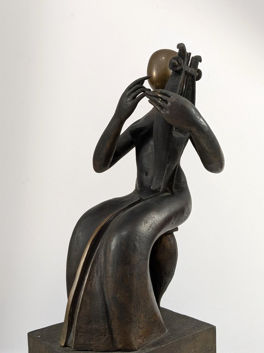 A Strange Harpist - Bronze 1992 - Japan-photo-2