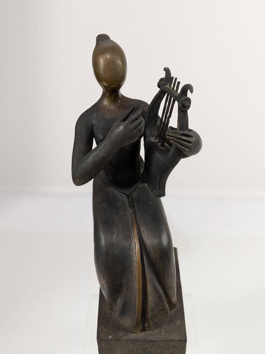 A Strange Harpist - Bronze 1992 - Japan-photo-4