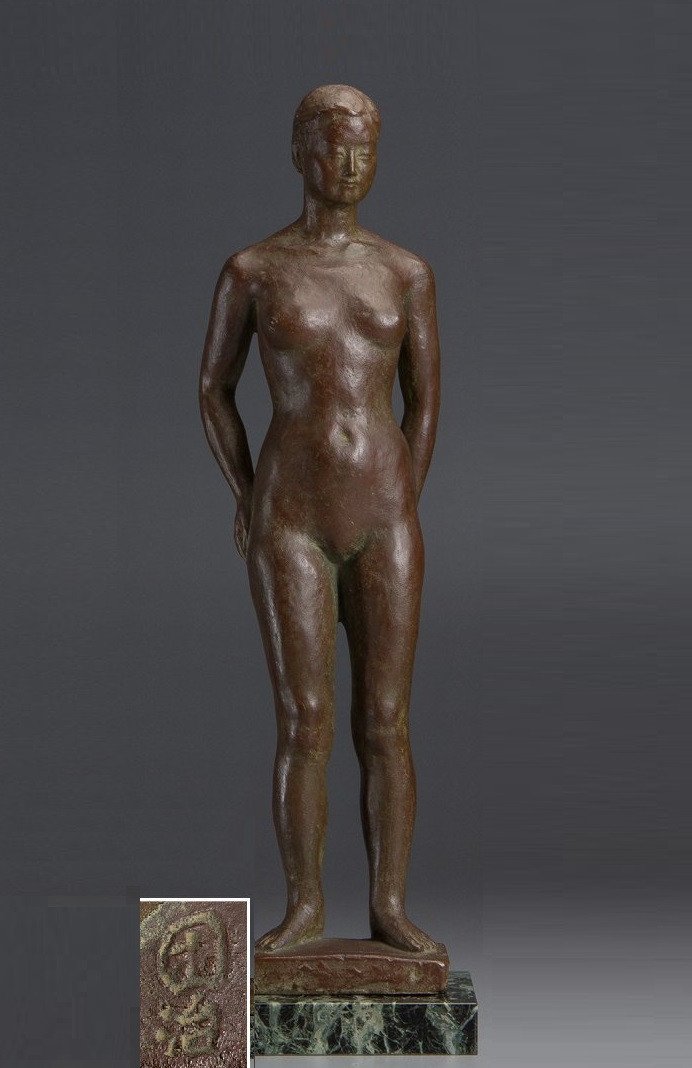 Nude - Bronze Circa 1950 - Danji Seto 1905-1990-photo-1