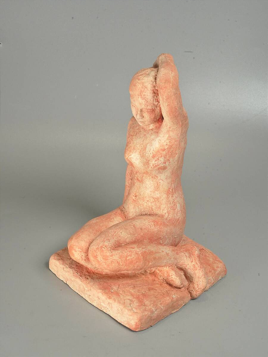 Seating Nude - Terracotta Circa 1930-40 #658-photo-2