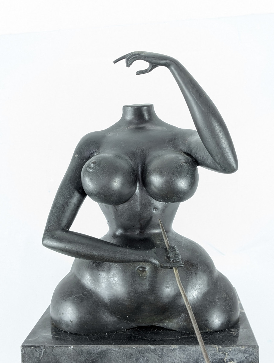 Surrealist Bronze Nude 1977 - Rudolf Hausner 1914-95 #674-photo-6