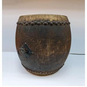 Temple Drum - Taiko - Japan Late 19th Century - H 51.cm