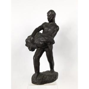 Le fermier - bronze 1930-50 par Soichi Sugimoto